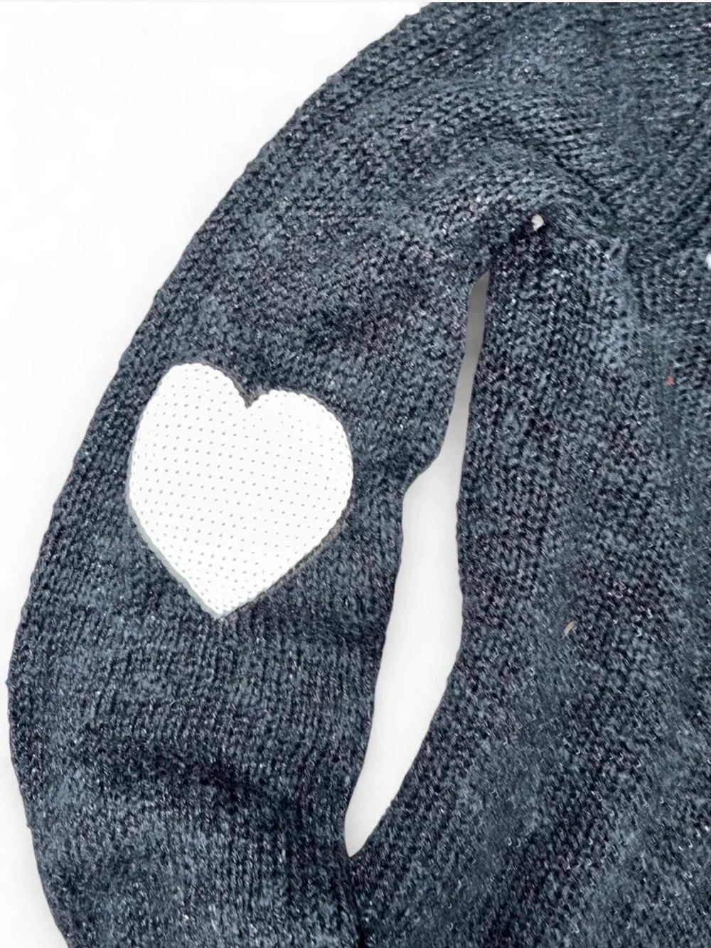 Justice Black Sweater with White 